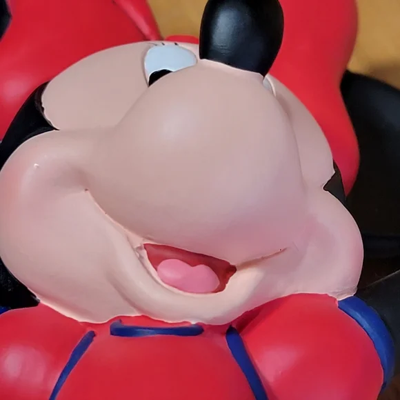 Vintage Walt Disney World Bobblehead Minnie Mouse Cheerleader Red, Blue … - Picture 8 of 15